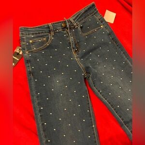 Bebe Rhinestone Jeans